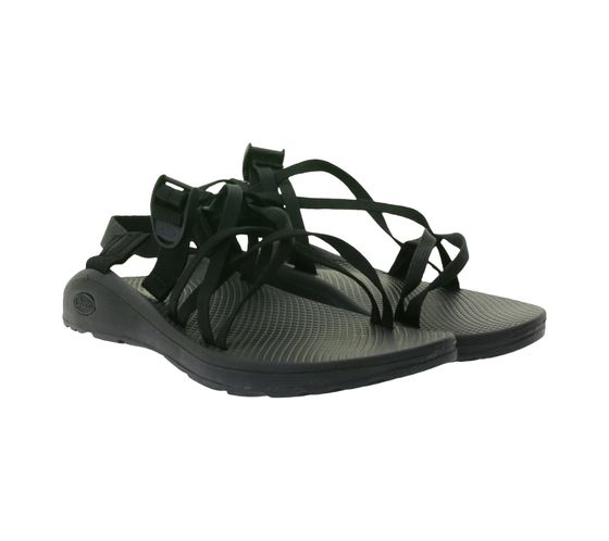 Chaco Z Cloud Damen Trekking-Sandalette mit zertifiziertem LUVSEAT-Fußbett mit verstellbarem Riemen J107248 Schwarz