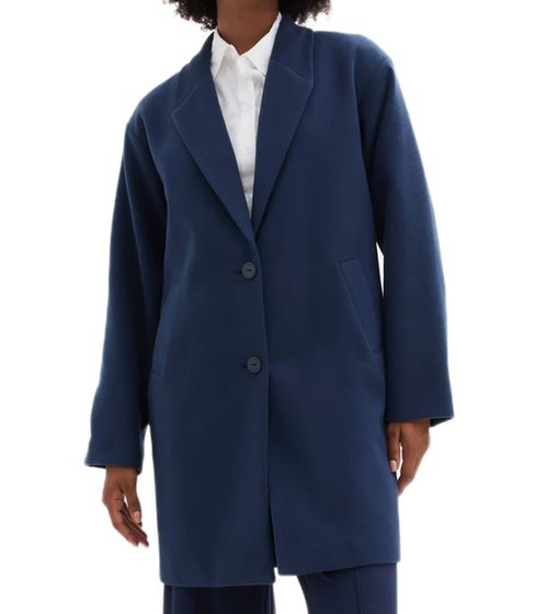 Manteau basique durable pour femme Manteau de printemps Manteau d'affaires Bleu foncé 946192 Bleu foncé