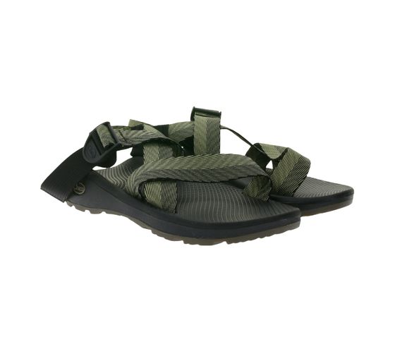 Chaco Mega Z Cloud Herren Trekking-Sandalette mit zertifiziertem LUVSEAT-Fußbett und ChacoGrip Sohle JCH107223 Beige/Schwarz