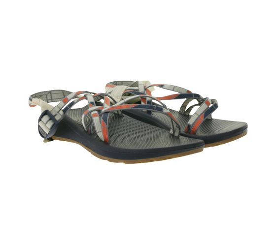 Sandales de randonnée pour femmes Chaco Z Cloud avec semelle intérieure certifiée LUVSEAT et sangle réglable J107112 Beige/Multicolore