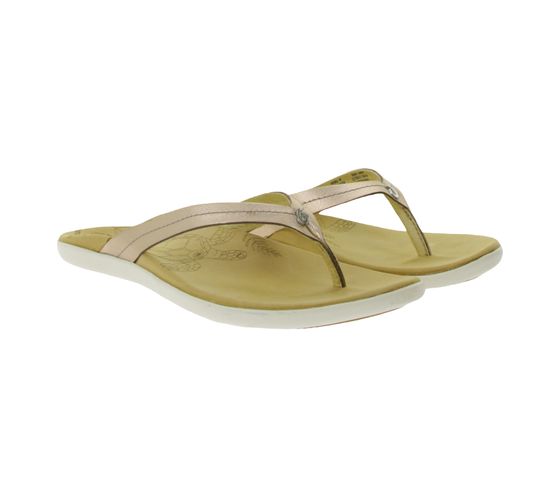 Sandalias de verano con separadores de dedos para mujer de OluKai Honu, de piel auténtica, 20436-6FFM, color oro rosa y marrón