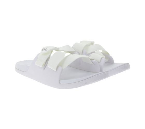 Chanclas para mujer Chaco Chillos Slide con plantilla certificada LUVSEAT y correa ajustable JCH108260 Blanco