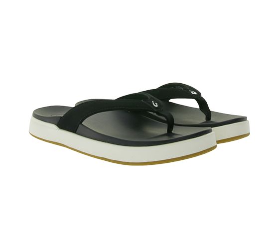 Chanclas de verano para mujer OluKai Nu'aPi'o con plantilla de PU 20445-4040 Negro