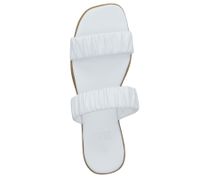 Sandalias de mujer ILC Livia de piel auténtica con tiras fruncidas, zapatos de verano C45-3784 en rosa, beige o blanco Sandalias de mujer ILC Livia de piel auténtica con tiras fruncidas, zapatos de verano C45-3784 en rosa, beige o blanco