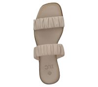 Sandalias de mujer ILC Livia de piel auténtica con tiras fruncidas, zapatos de verano C45-3784 en rosa, beige o blanco Sandalias de mujer ILC Livia de piel auténtica con tiras fruncidas, zapatos de verano C45-3784 en rosa, beige o blanco