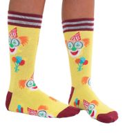 6 Paar Moustard Baumwoll-Socken mit tierischen, blumigen und Retro-Prints gemusterte lange Strümpfe Grau/Grün/Blau/Rosa/Gelb