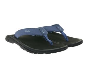 Tongs pour hommes OluKai Ohana avec semelle intérieure souple, chaussons de bain, chaussures de loisirs 10110-VN40 Bleu