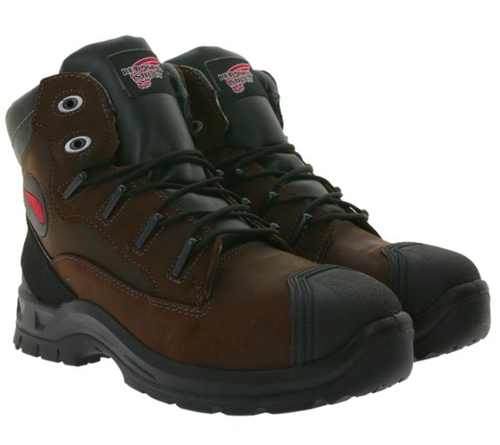 RED WING SHOES SB Sicherheits-Schuhe mit SwenFlex Pro-Sohle und ForceGuard-System Arbeits-Stiefel Factory Second Schnür-Boots 3228 Braun