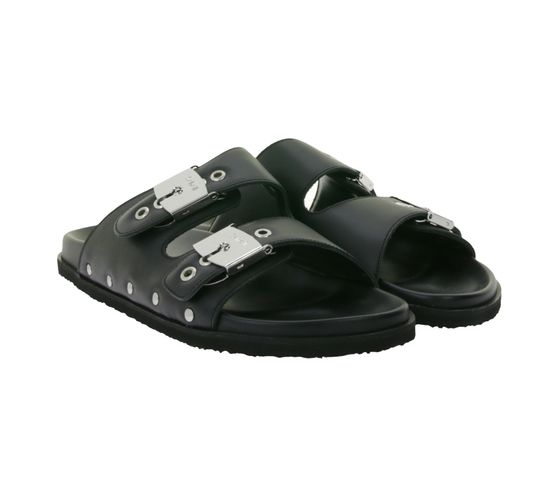 Scholl Pescura Elisabeth Sandali da donna in vera pelle Ciabatte estive con plantare e borchie F31211 1004 Nero