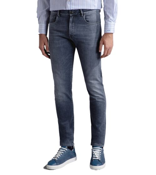 PAUL & SHARK Pantaloni Uomo Slim-Fit Jeans in Stile 5 Tasche Pantaloni per Tutti i Giorni 24414107 008 Grigio