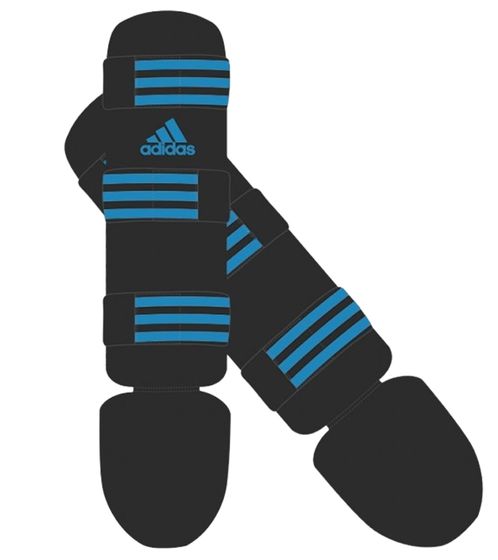 parastinchi adidas con protezione del collo del piede per kickboxing, karate, taekwondo e MMA attrezzatura per arti marziali in cotone accessori sportivi adiGSS013 Nero/Blu