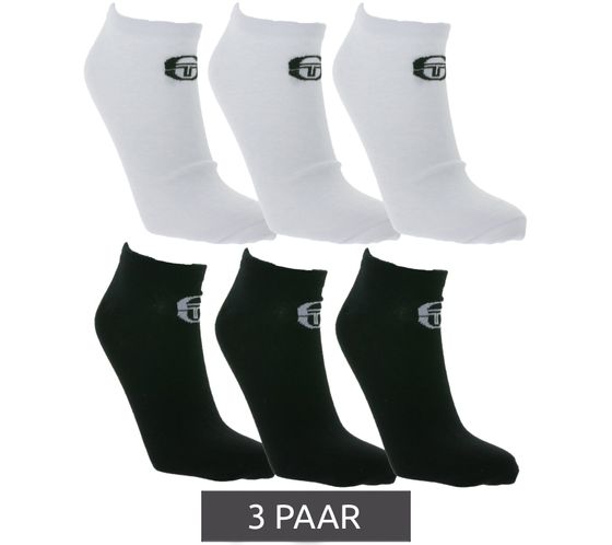 3 pairs of Sergio Tacchini sneaker socks, fashionable cotton socks 230000830 black or white