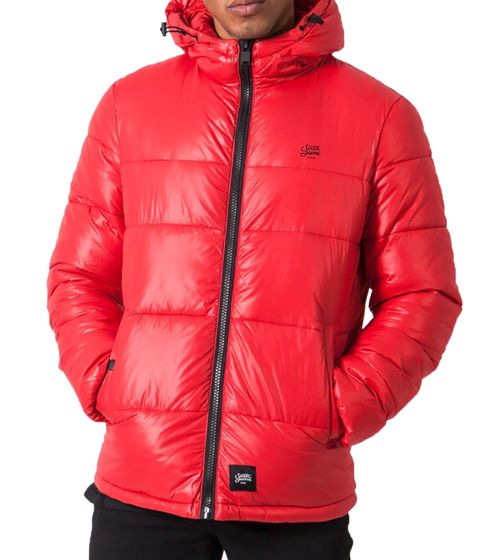 Sixth June Herren Winter-Jacke modische Puffer-Jacke glänzende Outdoor-Jacke M3814SOW Rot