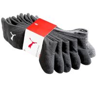 6 pairs of PUMA sports socks with padded foot area, tennis socks, breathable socks, extra soft waistband 701224759 Black/Anthracite/Gray