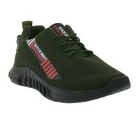 BEYOND THE RAINBOW Freizeit-Sneaker mit NASA Schriftzug Alltags-Schuhe Turnschuhe GNS-524 Grau/Rot oder Dunkelgrün/Rot