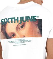 T-shirt imprimé pour homme Sixth June Eyes avec grand imprimé œil au dos Chemise en coton à col rond 22714 Blanc