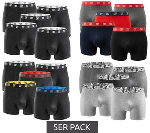 Pack de 5 calzoncillos tipo bóxer básicos CR7 CRISTIANO RONALDO para hombre, calzoncillos de algodón transpirables, ropa interior 300-8125-49 rojo/gris/azul marino/negro/colorido