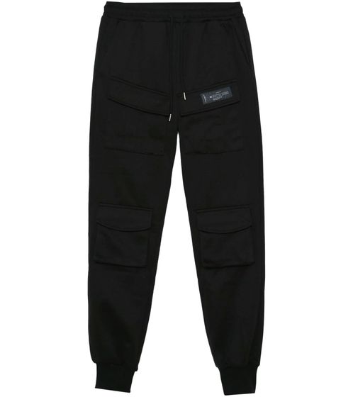 Pantalones deportivos de chándal para hombre de Sixth June con bolsillos cargo, pantalones de uso diario, pantalones de chándal, ropa de hogar 22057, color negro