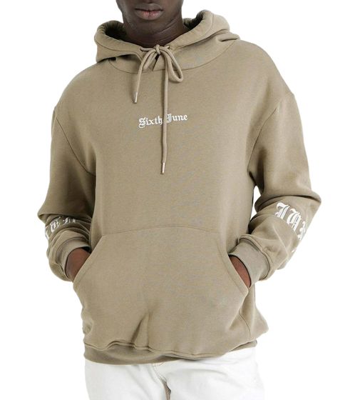 Suéter con capucha de algodón para hombre de Sixth June Sudadera con capucha Sudadera con capucha informal Camisa de manga larga 23300 Verde