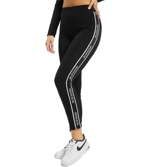 Sixth June Damen Sport-Leggings modische Fitness-Hose Workout-Hose 32759 Schwarz