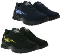 BEYOND THE RAINBOW Sneakers NASA per il tempo libero con scritta SPACE DEPT e accenti colorati. Scarpe per tutti i giorni. Sneakers GNS 080 Nero/Giallo o Blu scuro/Nero