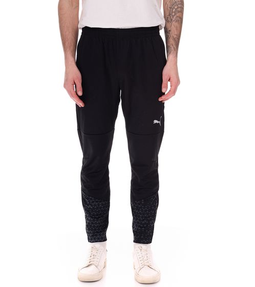 PUMA teamCup Herren Jogging-Hose mit DryCell-Technologie Trainings-Hose grafischem Design Sport-Hose Fitness-Hose Sport-Ausrüstung 658369 03 Schwarz