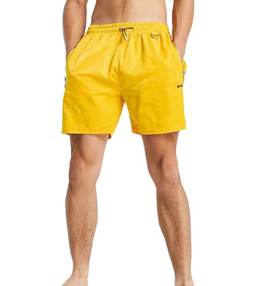 Sixth June men's swim shorts with zip pockets, swim shorts with drawstring, swimwear 22288 yellow