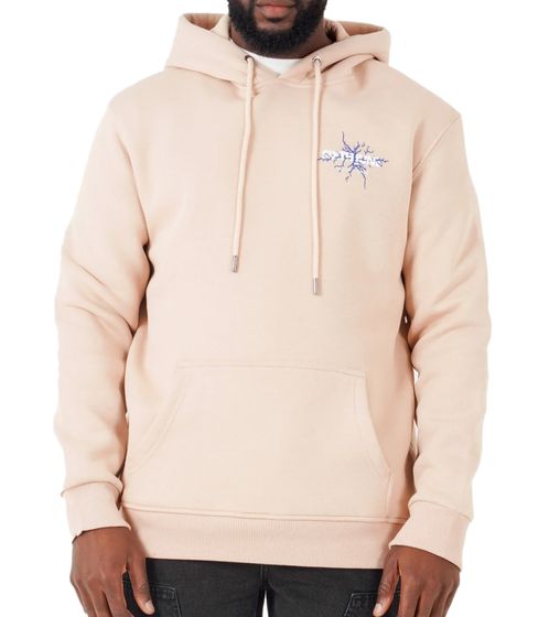 Sweat à capuche imprimé Thunder de Sixth June pour homme avec imprimé « Statement » au dos 25147 Beige