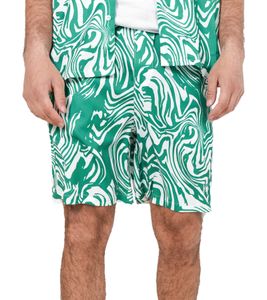 Short de bain pour homme Sixth June Maillot de bain avec imprimé psychédélique Short d'été M23688PST Vert/Blanc