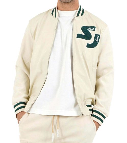 Sixth June Varsity Uomo Baseball Style Bomber Giacca Teddy Giacca Primaverile M23350EJA Beige