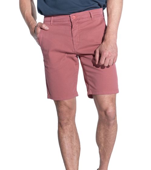 Pantalón chino corto de algodón con estampado de espiga para hombre de Steffen Klein 900398 rojo vino