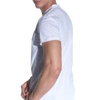 T-shirt homme COURSE à manches retroussables en coton à col rond 900669 Blanc