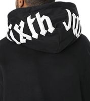 Sixth June Herren Kapuzen-Pullover mit Schriftzug auf der Kapuze Hoodie mit Baumwollanteil Langarm-Shirt M23479PSW Schwarz