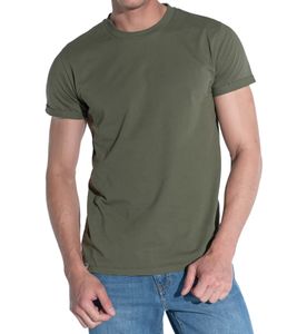 COURSE men's T-shirt with rolled-up sleeves, cotton shirt, round-neck shirt 901959 khaki