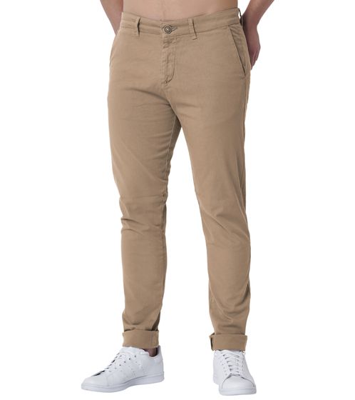 Heredot men's chino trousers, cotton trousers with pockets, denim trousers 900078 beige