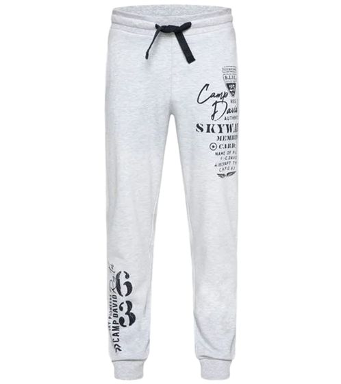 CAMP DAVID Herren Jogging-Hose mit Baumwollanteil Sweat-Hose Trainings-Hose 428251 2301 Grau