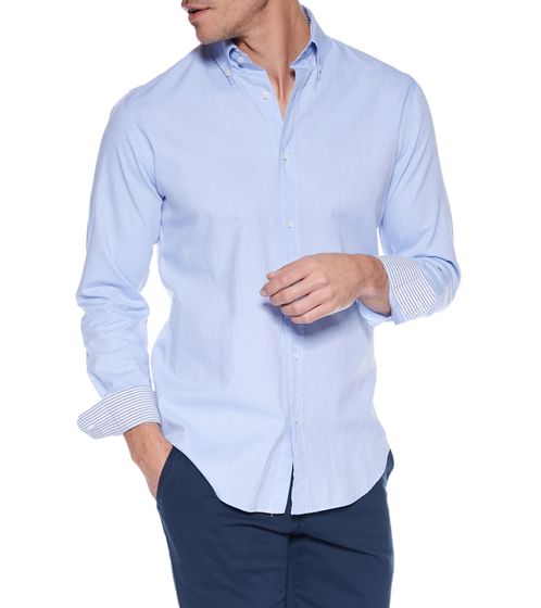 steffen klein camicia a maniche lunghe da uomo camicia da lavoro camicia di cotone alla moda 900139 blu