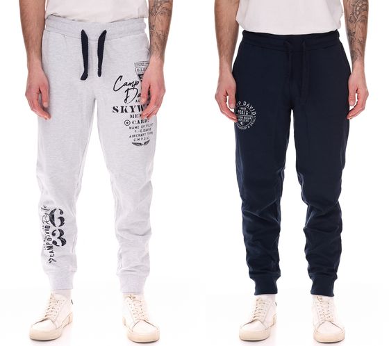 CAMP DAVID Pantaloni da jogging da uomo con contenuto di cotone Pantaloni da allenamento Pantaloni da tuta 428251 Blu scuro o grigio