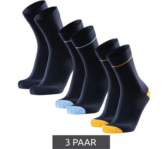 3 pares de calcetines largos DANISH ENDURANCE Merino Dress para hombre y mujer con lana merino antibacteriana 64000 Navy