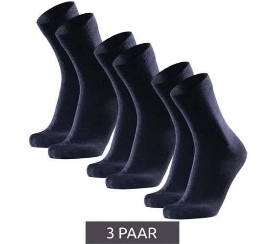 3 pares de calcetines largos DANISH ENDURANCE Merino Dress para hombre y mujer con lana merino antibacteriana 64000 Azul marino