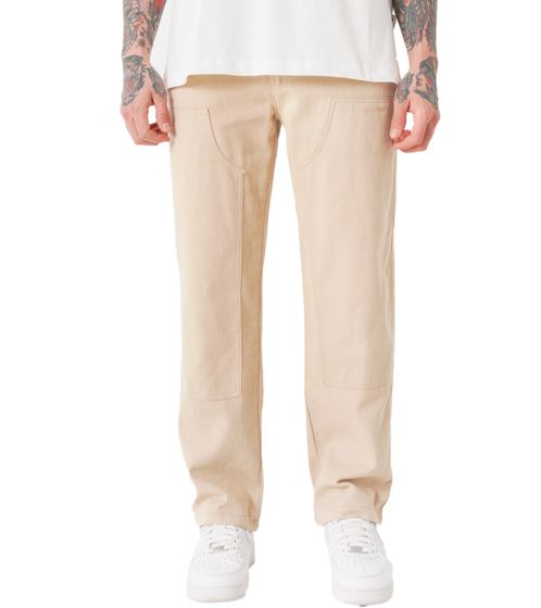 Pantaloni da carpentiere da uomo Sixth June con tasche e dettagli Pantaloni per il tempo libero Pantaloni da lavoro 23396 Beige