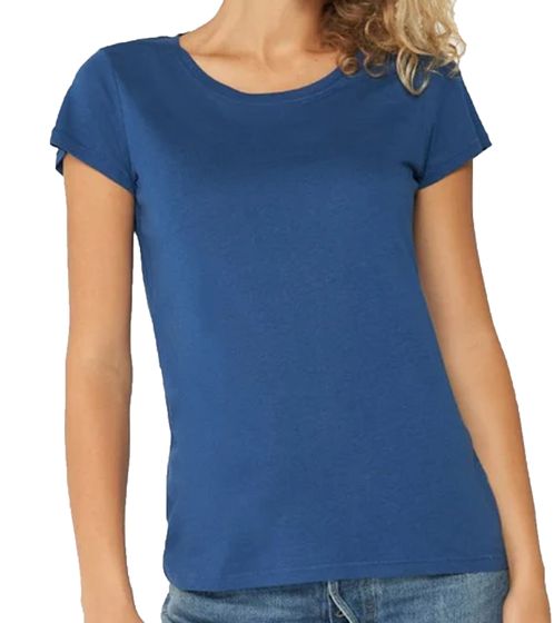 DANISH ENDURANCE Modal Crew Damen Shirt Sommer-T-Shirt mit Bio Baumwolle Öko-Tex-zertifiziert 102000 Blau