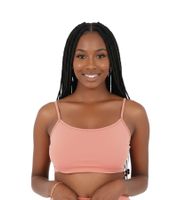 Camisa de algodón sin mangas con tirantes finos ajustables para mujer Sixth June 32965 rosa salmón