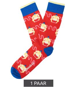 1 Paar Moustard Sumo Baumwoll-Socken mit Sumoringern gemusterte lange Strümpfe 22S-SUMO Rot/Blau 1 Paar Moustard Sumo Baumwoll-Socken mit Sumoringern gemusterte lange Strümpfe 22S-SUMO Rot/Blau