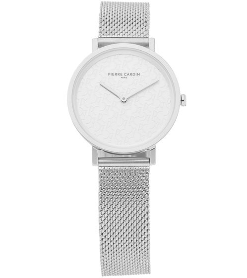 Reloj de señora Pierre Cardin analógico de cuarzo con brazalete de acero inoxidable 3ATM 31mm CBV.1508 Plata