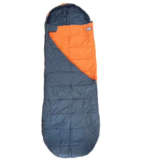 ACTIVA Cocoon sleeping bag with ripstop fabric, water-repellent down sleeping bag, camping accessories, gray/orange