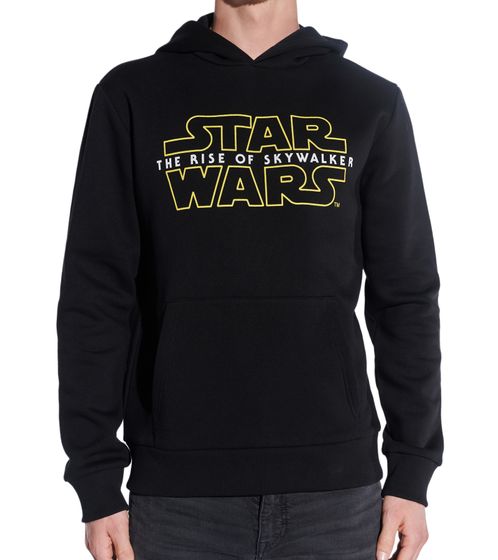 Felpa con cappuccio da uomo COURSE X STAR WARS con stampa "The Rise of Skywalker" Maglione in cotone con cappuccio 901369 Nero