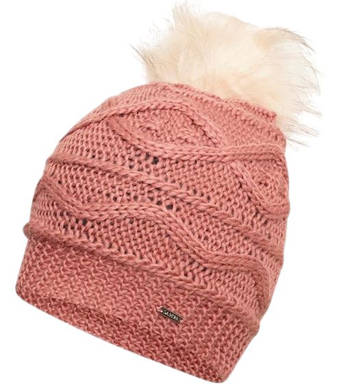 DARE 2b Winter-Beanie mit Wollanteil Bommel-Mütze Strick-Mütze Herbst-Mütze Kopfbedeckung DWC381 TKK Rosa