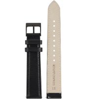 Pierre Cardin Herren analoge Quarz-Uhr mit Leder-Armband Armband-Uhr 3ATM 42mm CBV.1029 Silber/Schwarz