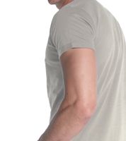 COURSE Camiseta de hombre con mangas enrollables Camisa de algodón Camisa de cuello redondo 900910 Beige
